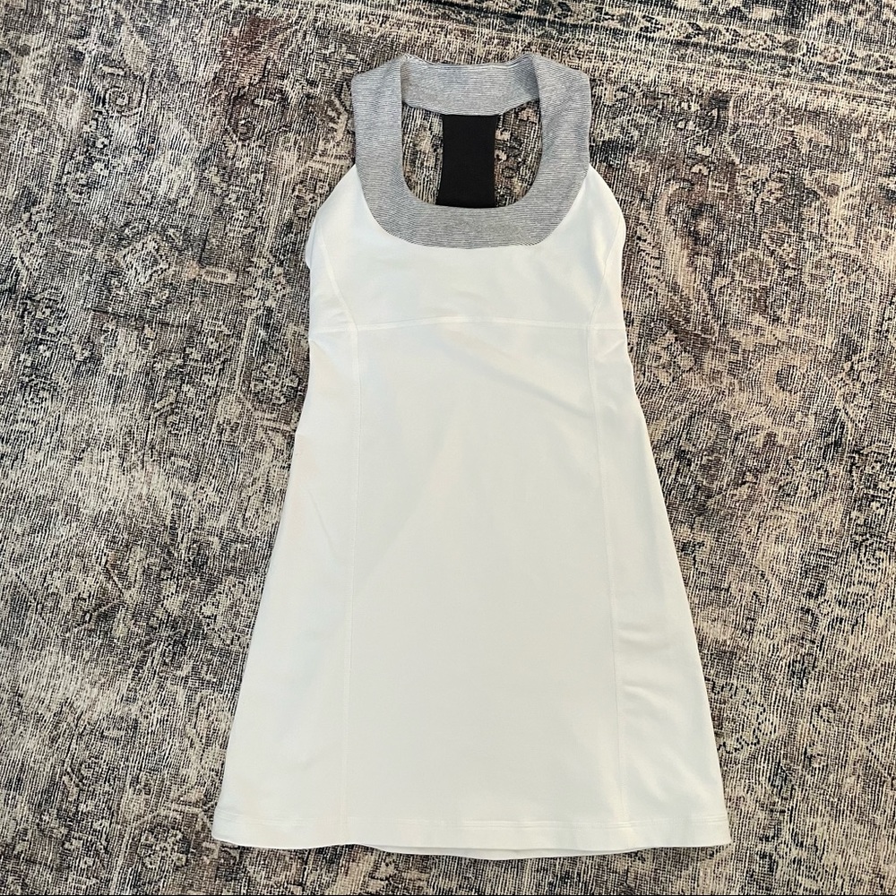 lululemon athletica White Dress with Gray Neckline